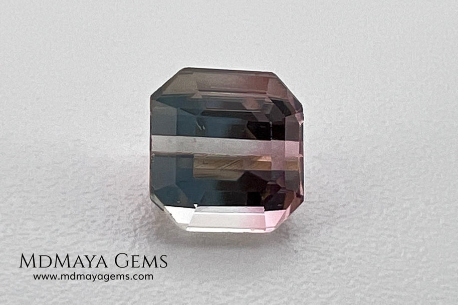 Bicolor Tourmaline 1.28 ct – Soft Pink & Champagne Elegance