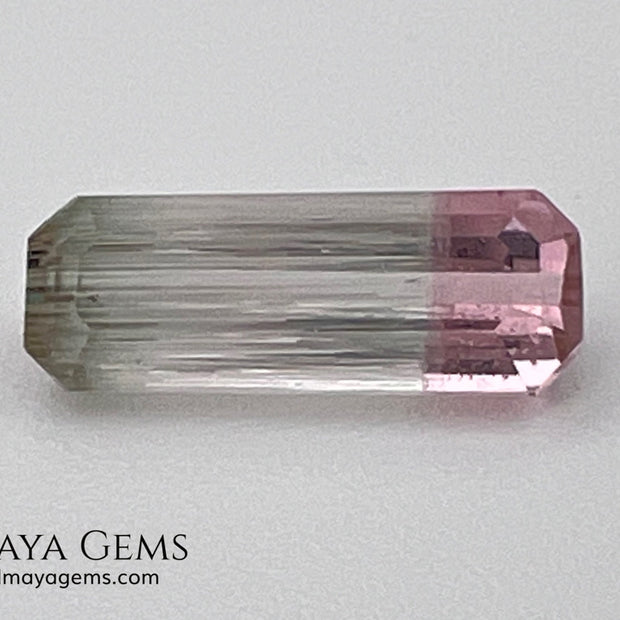 Bicolor Tourmaline 1.55 ct – Pink & Champagne Octagon