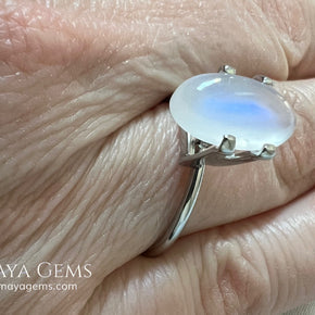 Blue Sheen Moonstone 3.03 ct – Natural Sri Lanka Oval Cabochon