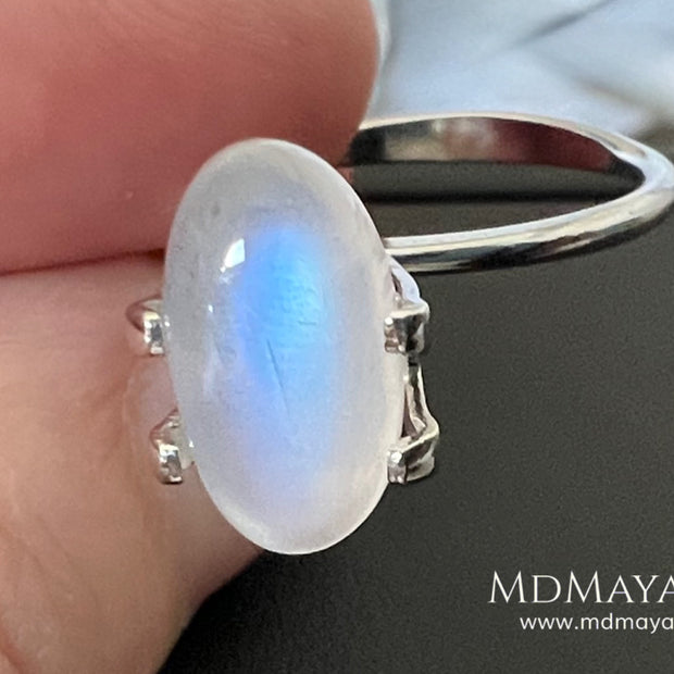 Blue Sheen Moonstone 3.03 ct – Natural Sri Lanka Oval Cabochon