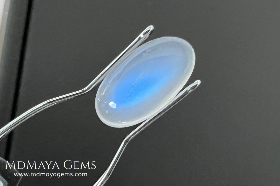 Blue Sheen Moonstone 3.03 ct – Natural Sri Lanka Oval Cabochon
