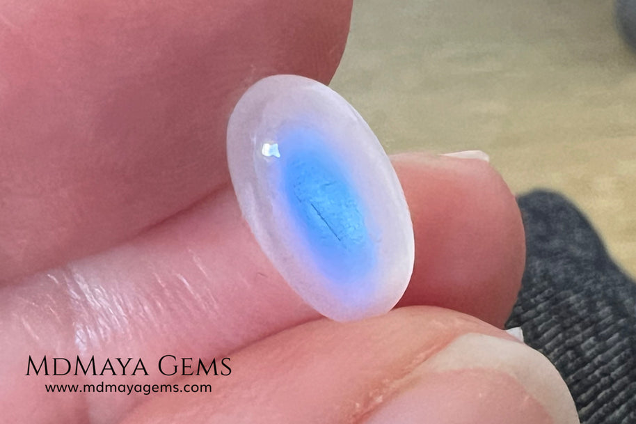 Blue Sheen Moonstone 3.03 ct – Natural Sri Lanka Oval Cabochon