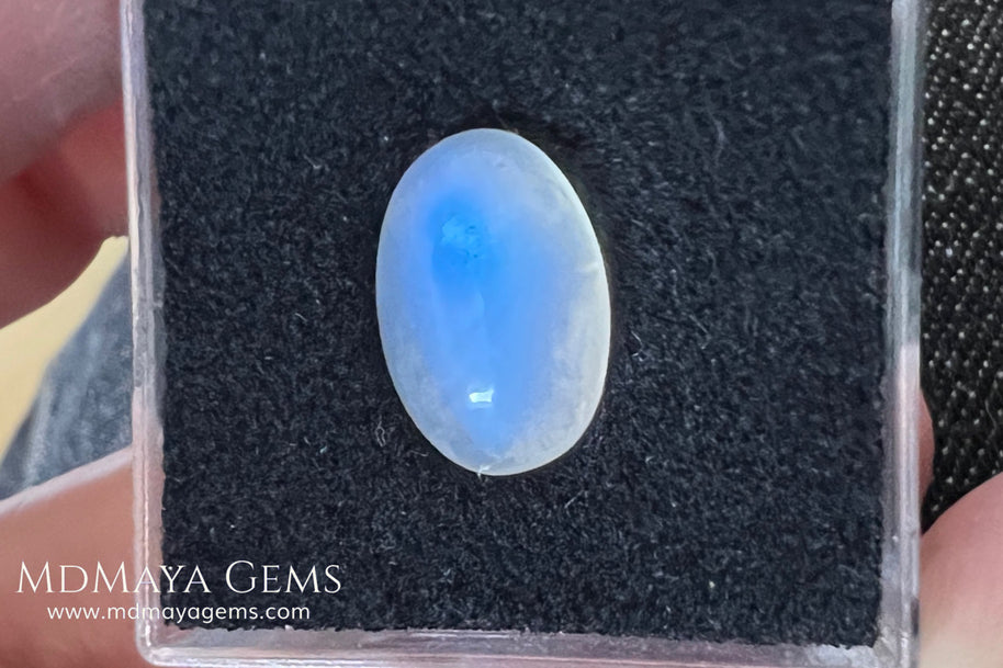 4.40 Ct Natural Blue Sheen Moonstone Cabochon – Sri Lanka Oval Gem