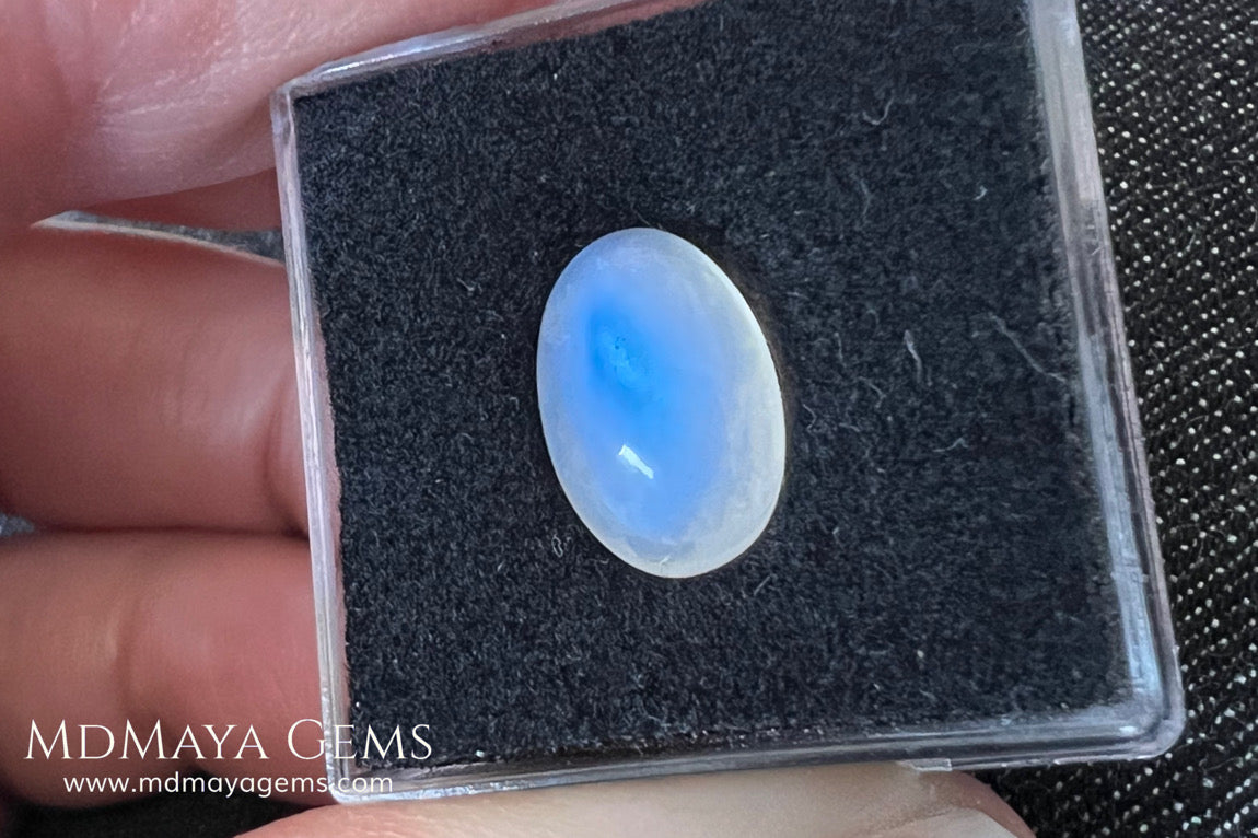 4.40 Ct Natural Blue Sheen Moonstone Cabochon – Sri Lanka Oval Gem