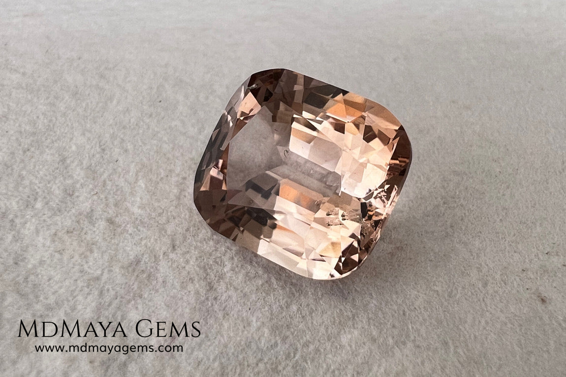 7.74 ct Yellowish Orange Topaz – Cushion Cut (Pakistan)