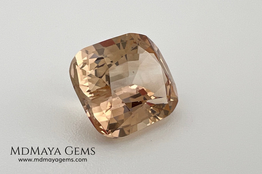 7.74 ct Yellowish Orange Topaz – Cushion Cut (Pakistan)