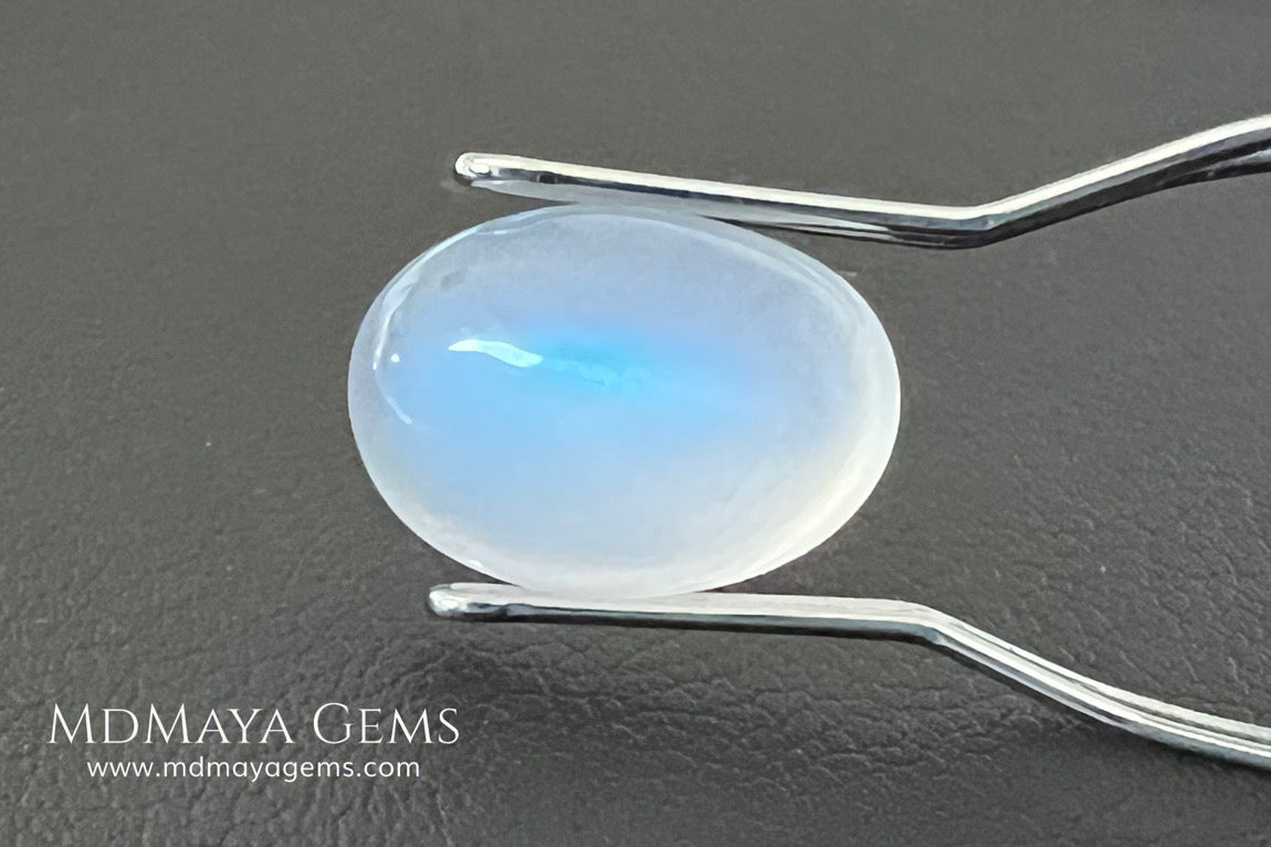 Natural Blue Sheen Moonstone 3.66 Ct Oval Cabochon – Sri Lanka