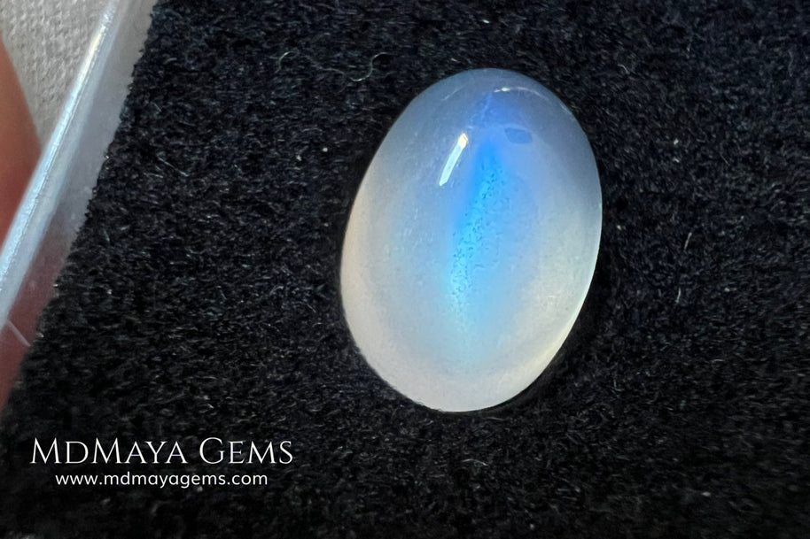 Natural Blue Sheen Moonstone 3.66 Ct Oval Cabochon – Sri Lanka
