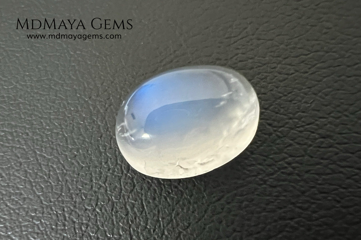 3.31 Ct Natural Blue Sheen Moonstone Cabochon – Sri Lanka Oval Gem