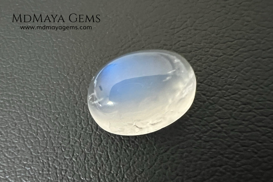 3.31 Ct Natural Blue Sheen Moonstone Cabochon – Sri Lanka Oval Gem