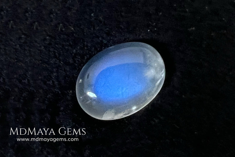 3.31 Ct Natural Blue Sheen Moonstone Cabochon – Sri Lanka Oval Gem