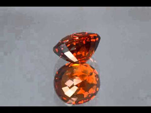 Brilliant Orange Spessartite Garnet. Oval cut. 5.26 ct.