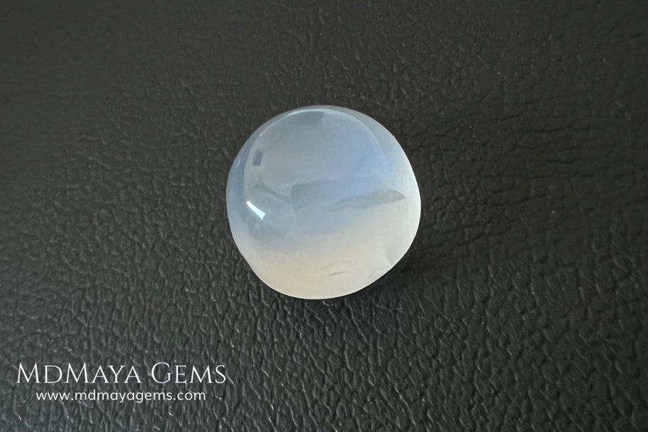 Natural Round Moonstone 4.10 Ct – Blue Sheen Cabochon from Sri Lanka