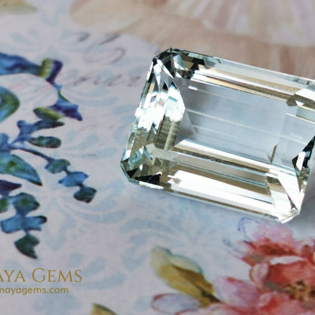 Large Light Blue Aquamarine 19.63 ct Emerald Cut