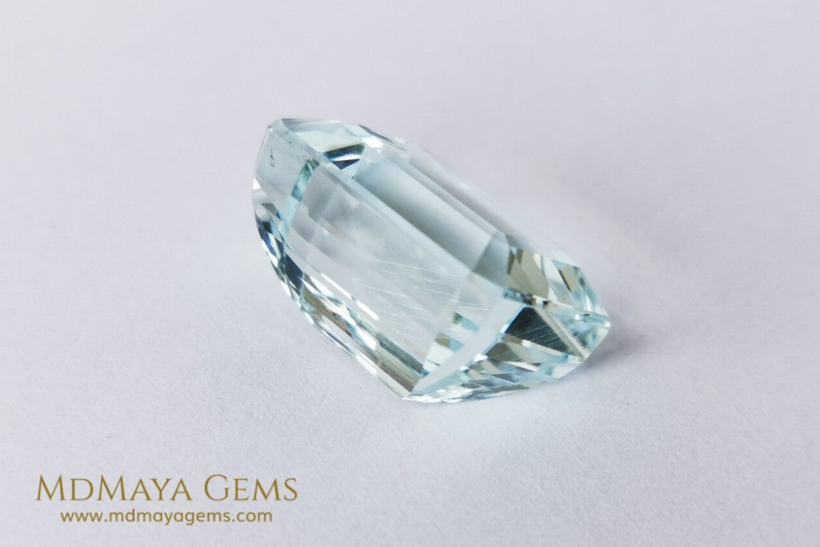Large Light Blue Aquamarine 19.63 ct Emerald Cut