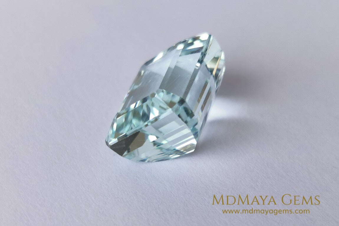 Large Light Blue Aquamarine 19.63 ct Emerald Cut