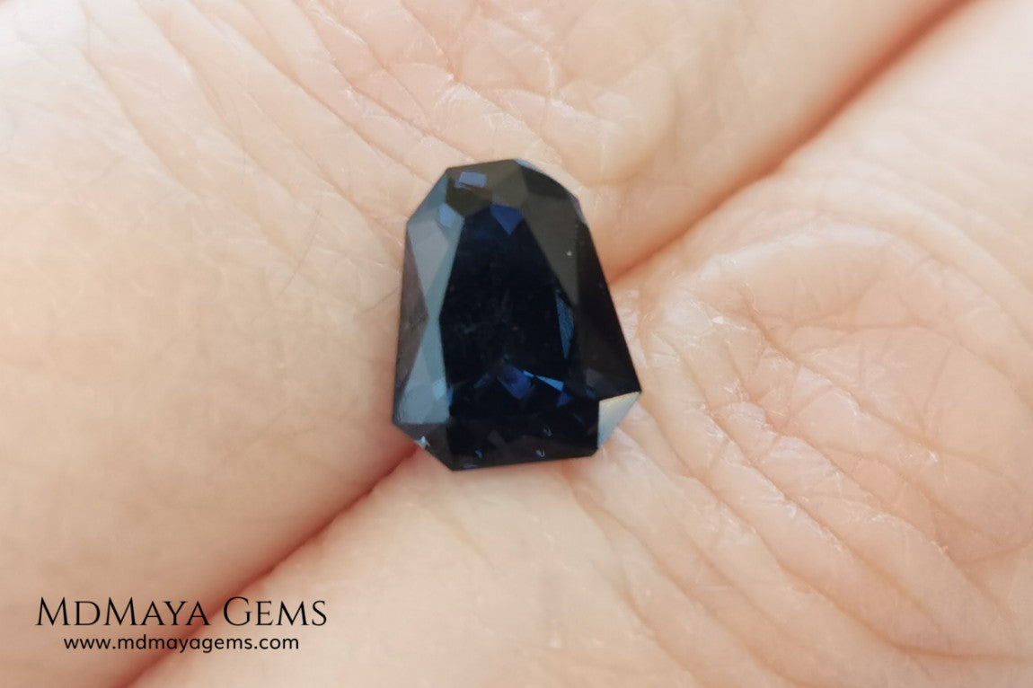 Trapezoid-Cut Violetish Blue Spinel – 1.59 ct | Natural Untreated Gemstone
