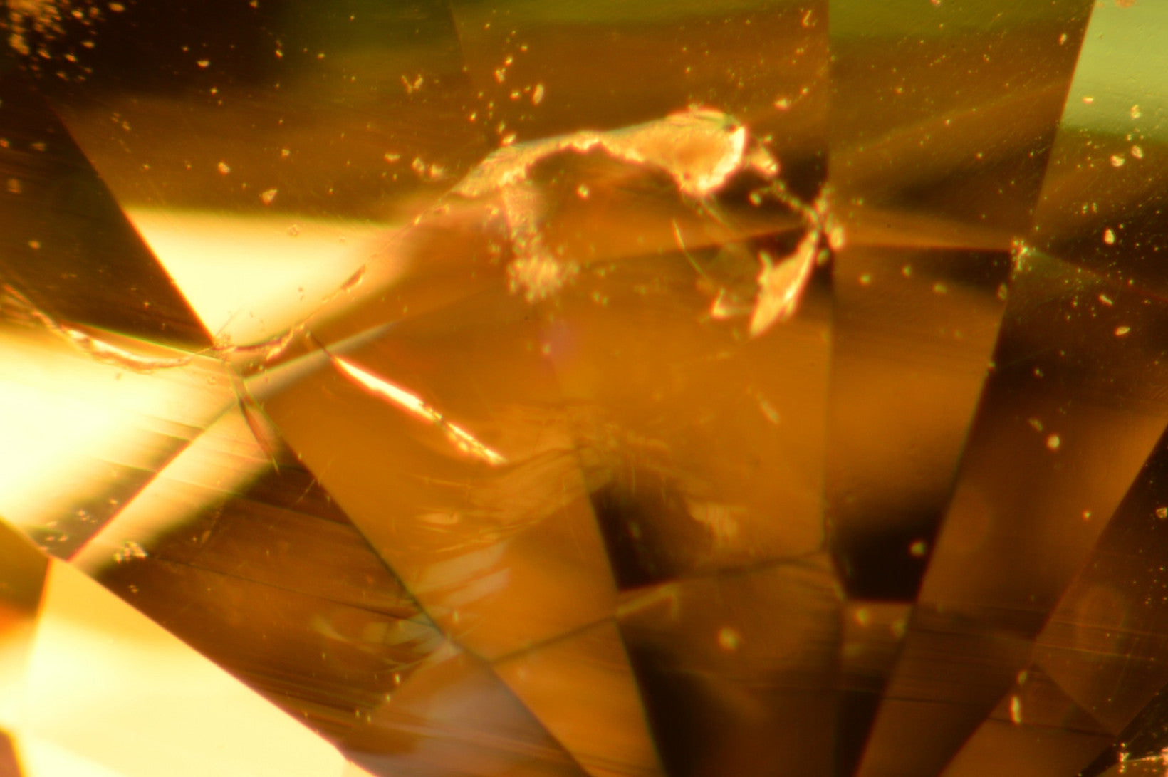 Inclusion in Yellow Mali Garnet Oval Cut 1'38 ct 