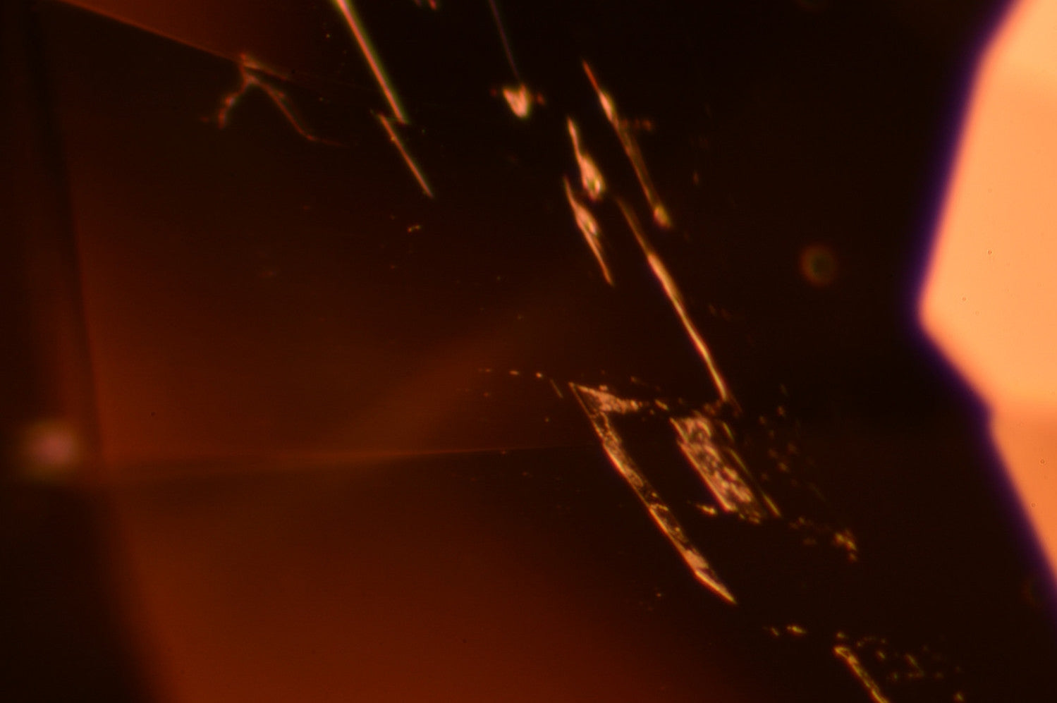 Inclusion in Peach Pink Tourmaline