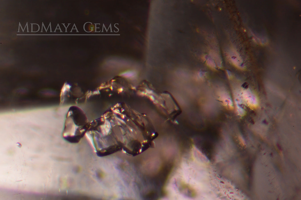 Solid Inclusions Greyish Blue Spinel Gemstone. Rectangle Cut. 1.30 ct