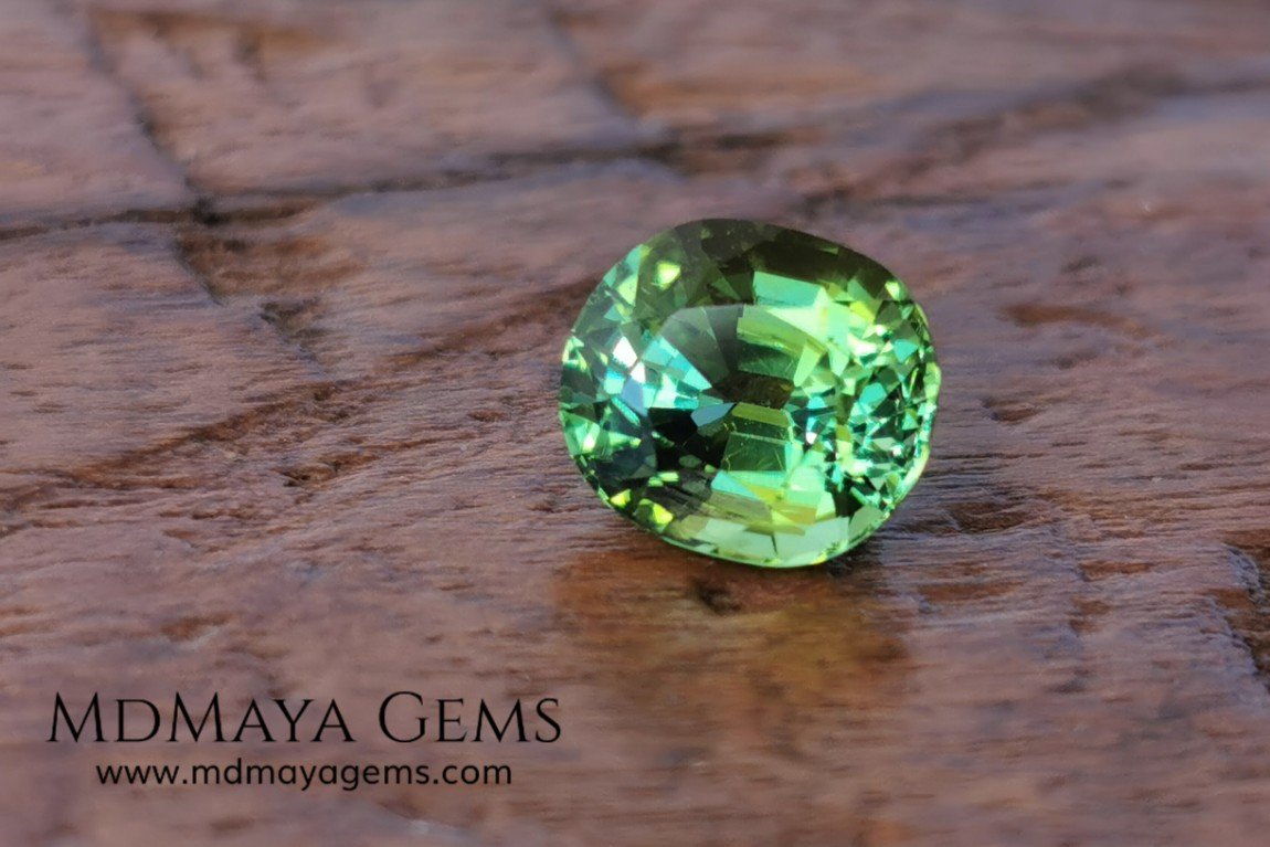 Bright Vivid Green Tourmaline 1.83 ct oval cut