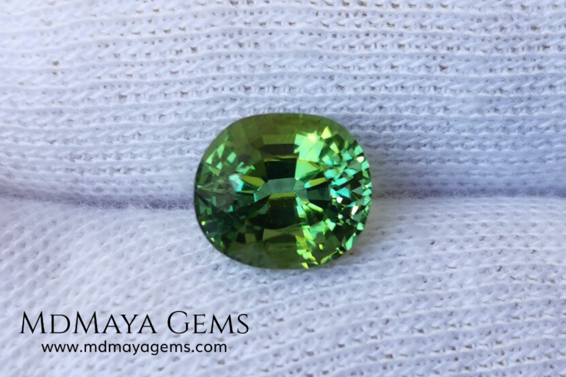 Bright Vivid Green Tourmaline 1.83 ct oval cut
