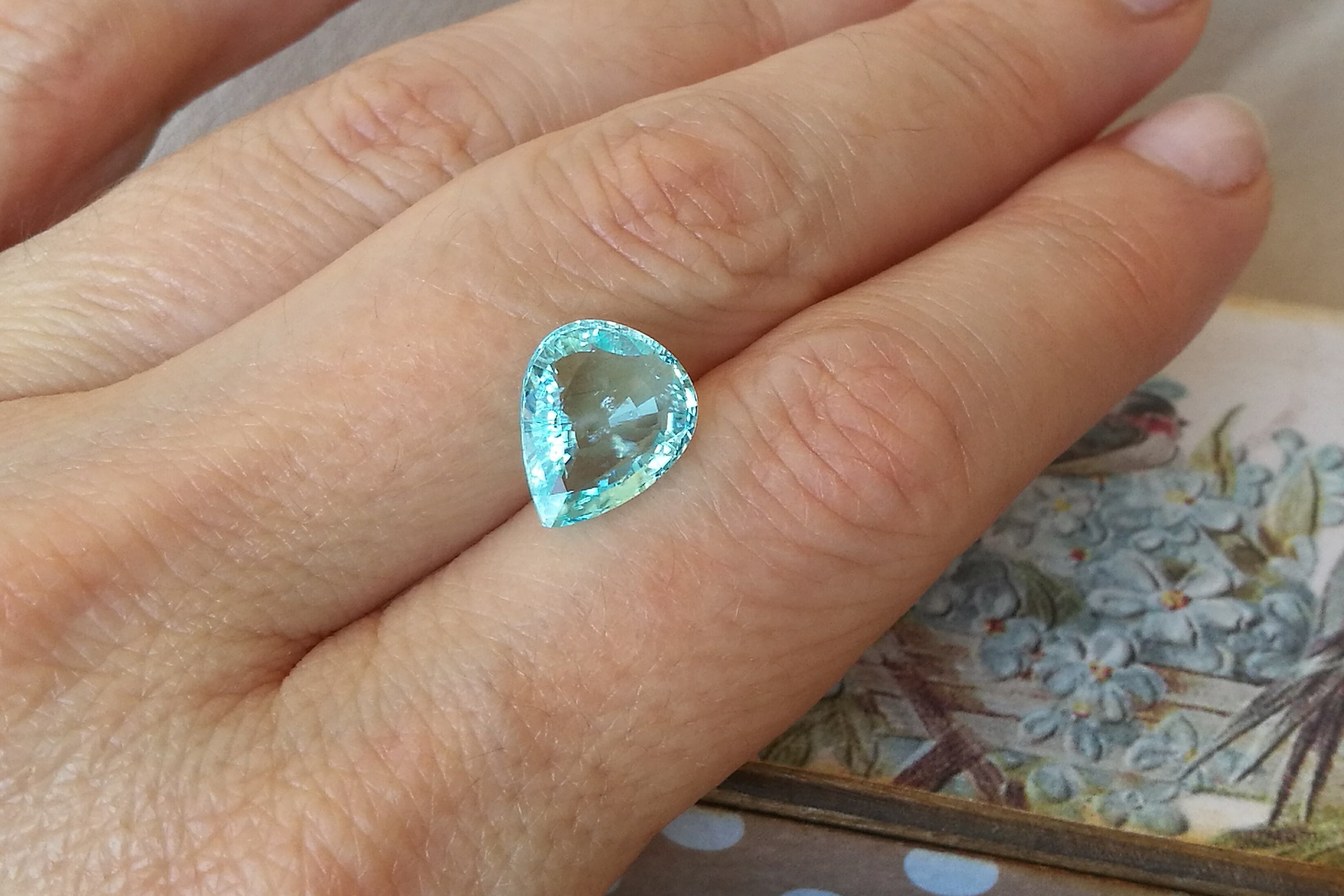 Neon Paraiba Tourmaline 3.69 ct – Pear Cut from Mozambique