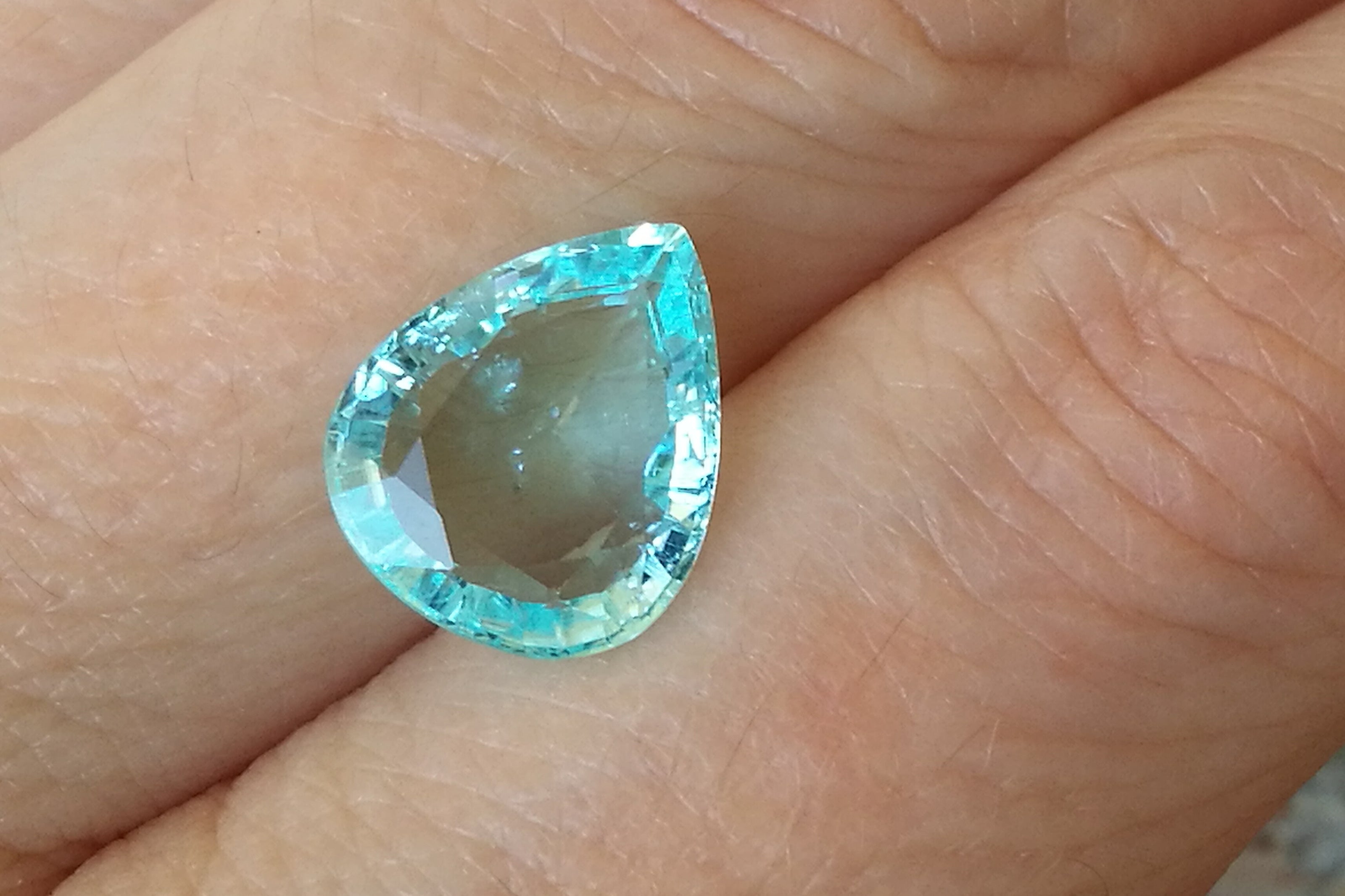 Neon Paraiba Tourmaline 3.69 ct – Pear Cut from Mozambique