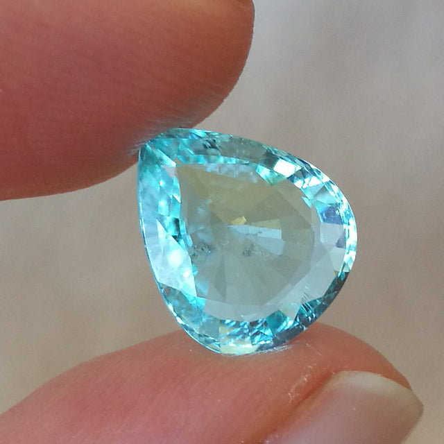 Neon Paraiba Tourmaline 3.69 ct – Pear Cut from Mozambique