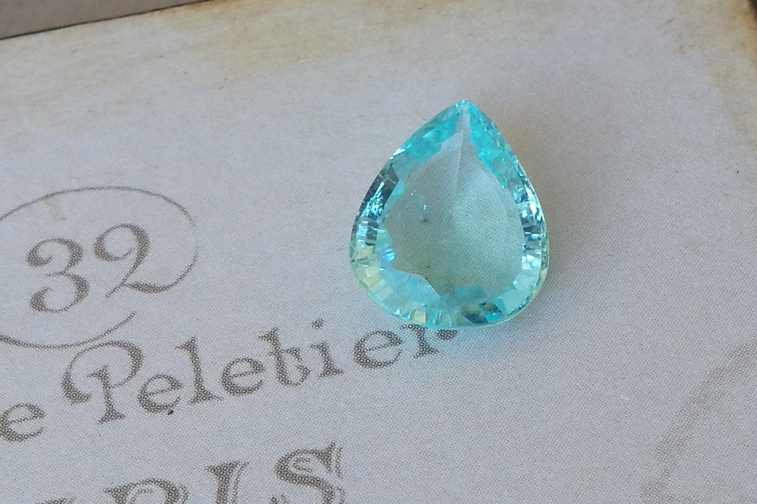 Neon Paraiba Tourmaline 3.69 ct – Pear Cut from Mozambique