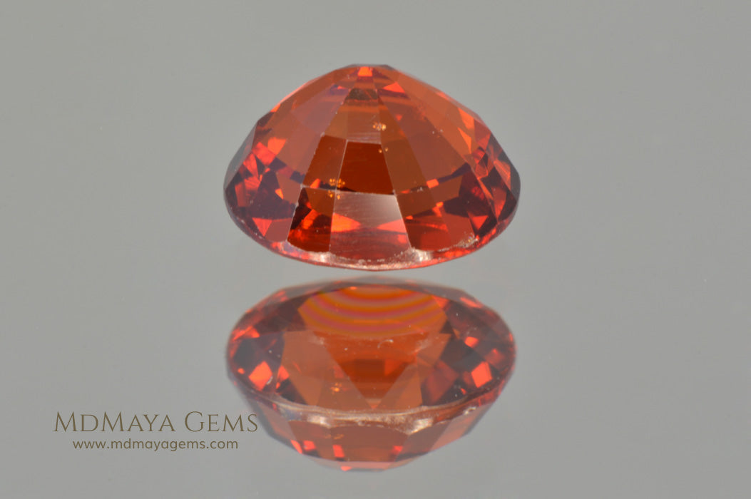 Untreated Orange Spessartite Garnet Gemstone Oval Cut 2.46 ct