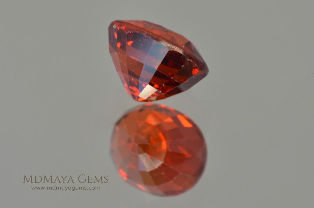 Untreated Orange Spessartite Garnet Gemstone Oval Cut 2.46 ct