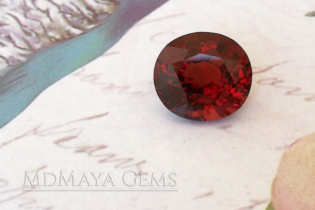 Red Burmese Spinel. Oval Cut. 3.18 ct.