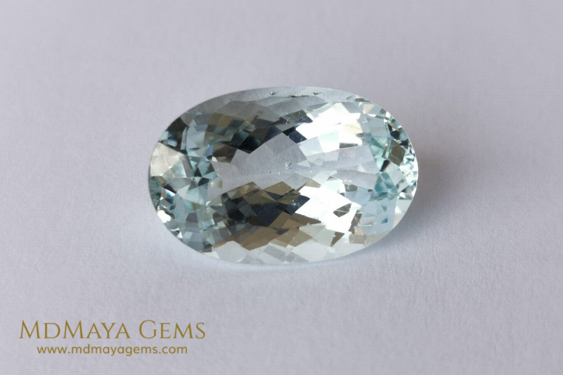 Light Blue Aquamarine 13.47 ct Oval Cut – Excellent Value