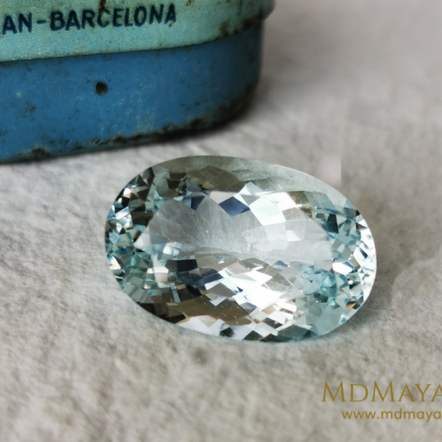 Light Blue Aquamarine 13.47 ct Oval Cut – Excellent Value