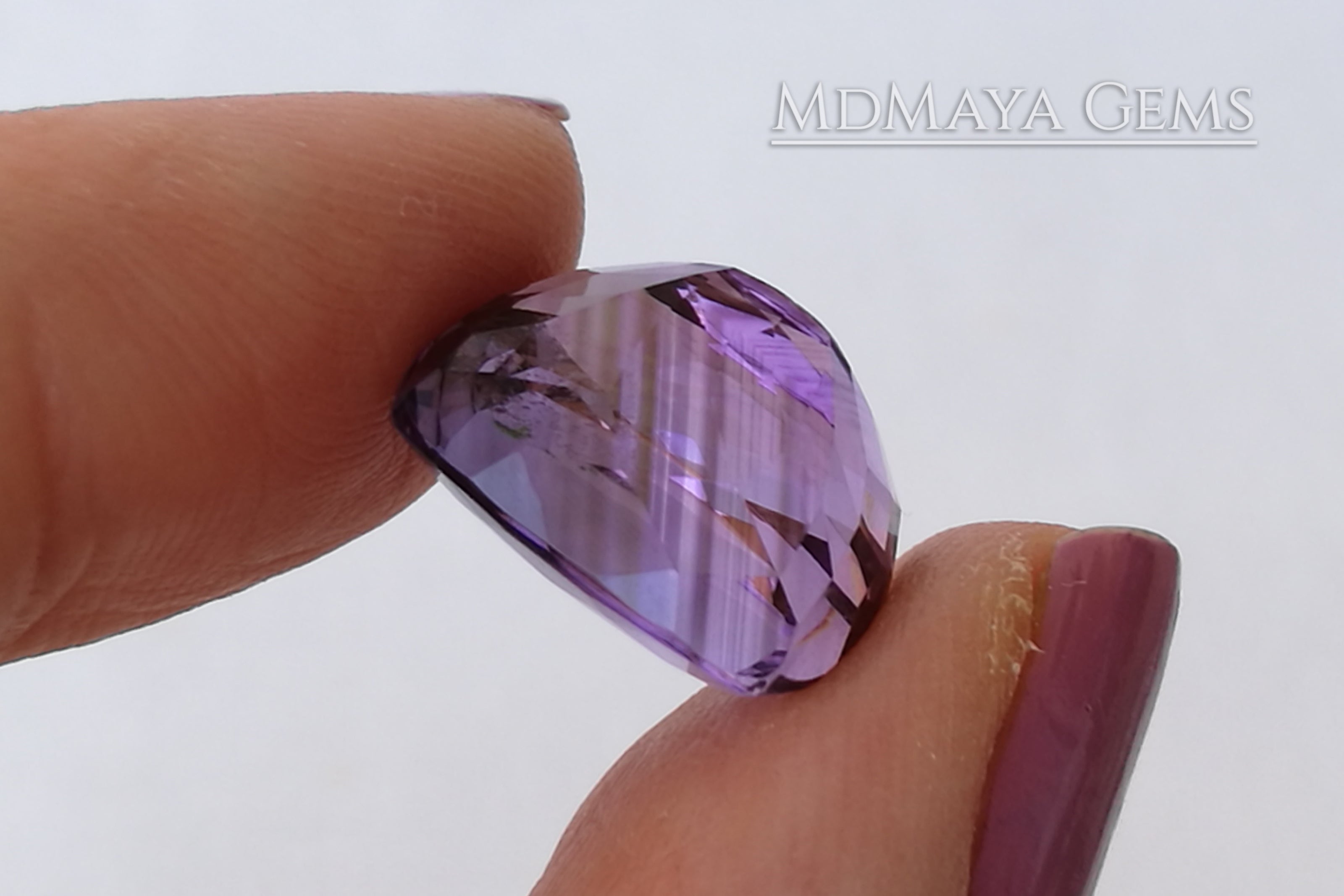 Cushion cut Purple Amethyst 10.40 ct