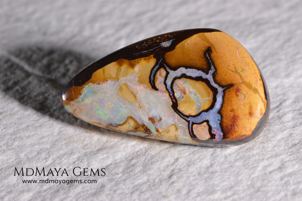 Amazing Australian Boulder Opal 18.68 ct. Cabochon Cut.