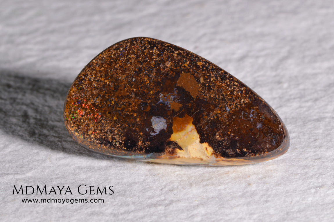 Amazing Australian Boulder Opal 18.68 ct. Cabochon Cut.