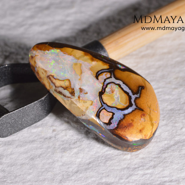 Amazing Australian Boulder Opal 18.68 ct. Cabochon Cut.