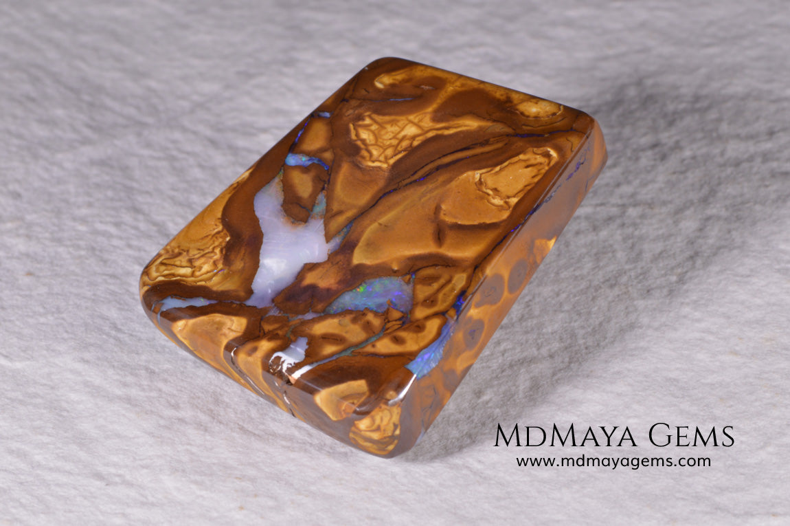 Boulder Opal 64.68 ct. Australian gemstone.