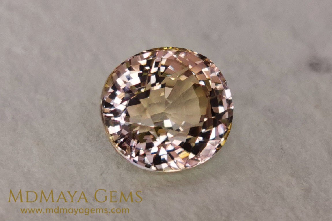 Large peach and pink tourmaline 10 15 ct