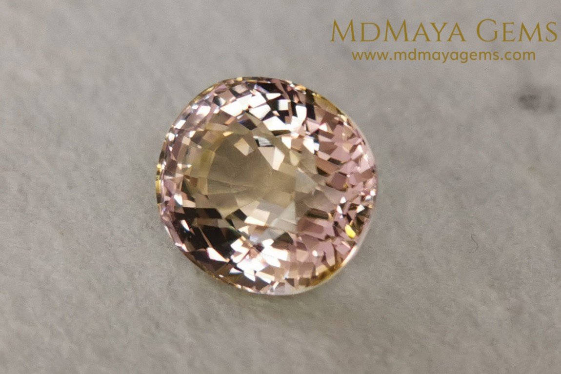 Large peach and pink tourmaline 10 15 ct