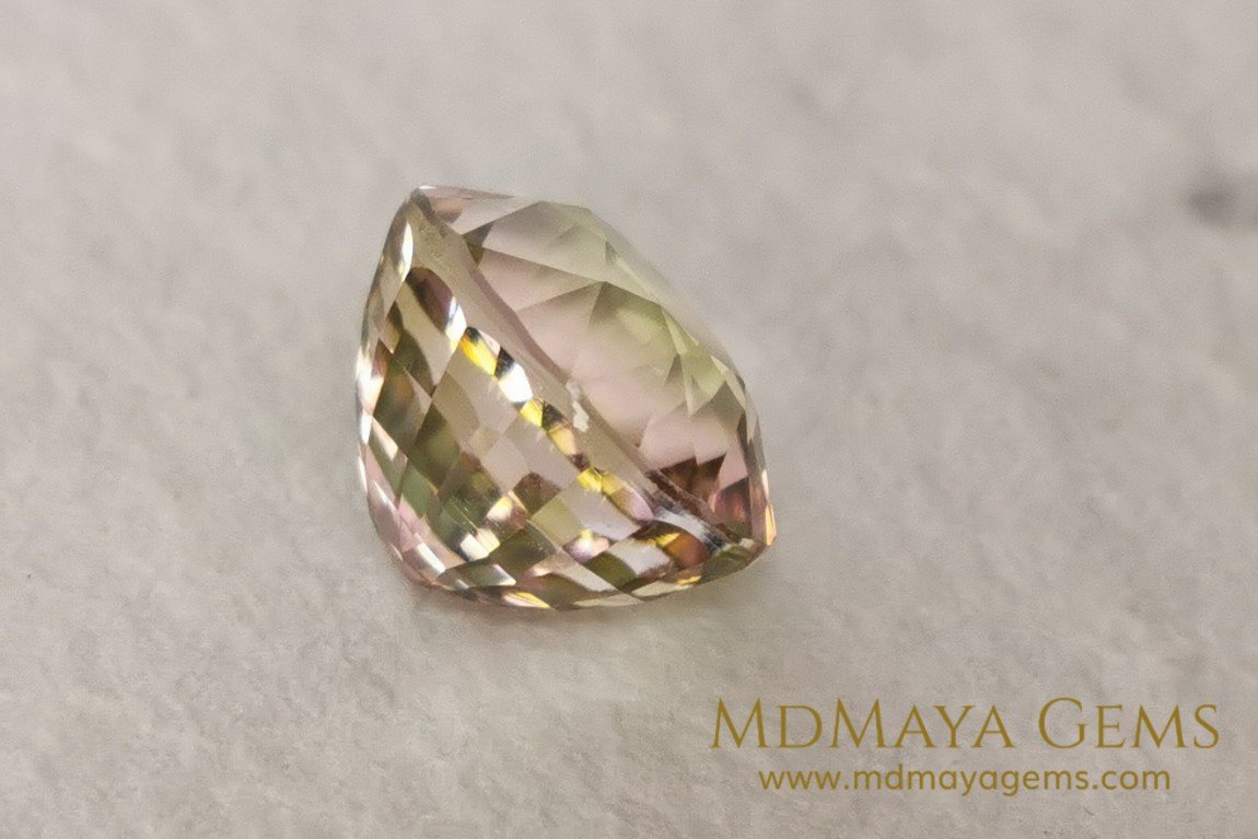 Large peach and pink tourmaline 10 15 ct