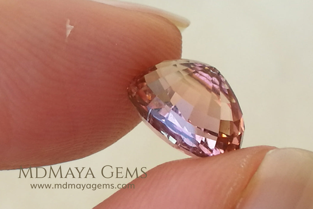 Natural Bi Color African Tourmaline Oval Cut 2.82 ct 