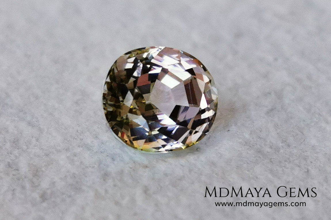 rare bicolour tourmaline 4.71 ct 