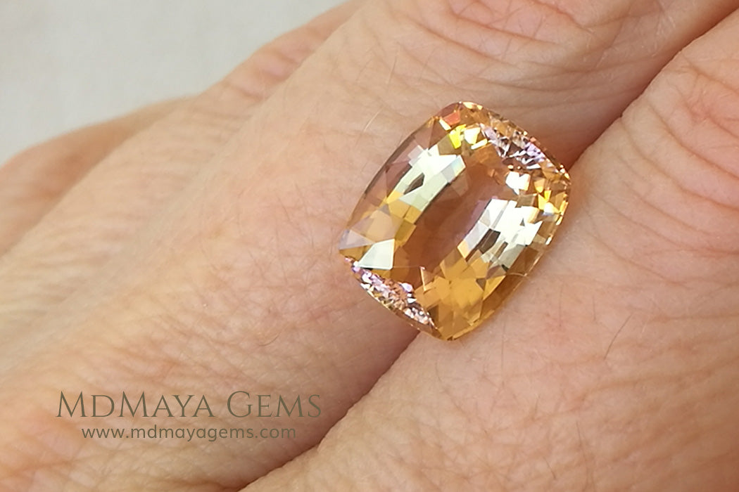 Bi Color Tourmaline from Mozambique with Golden tones and soft Pink touches