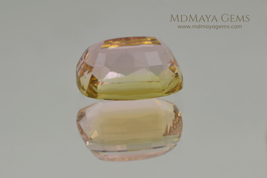 Bi Color Tourmaline from Mozambique with Golden tones and soft Pink touches
