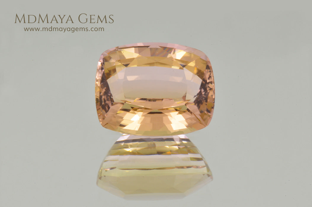 Bi Color Tourmaline from Mozambique with Golden tones and soft Pink touches