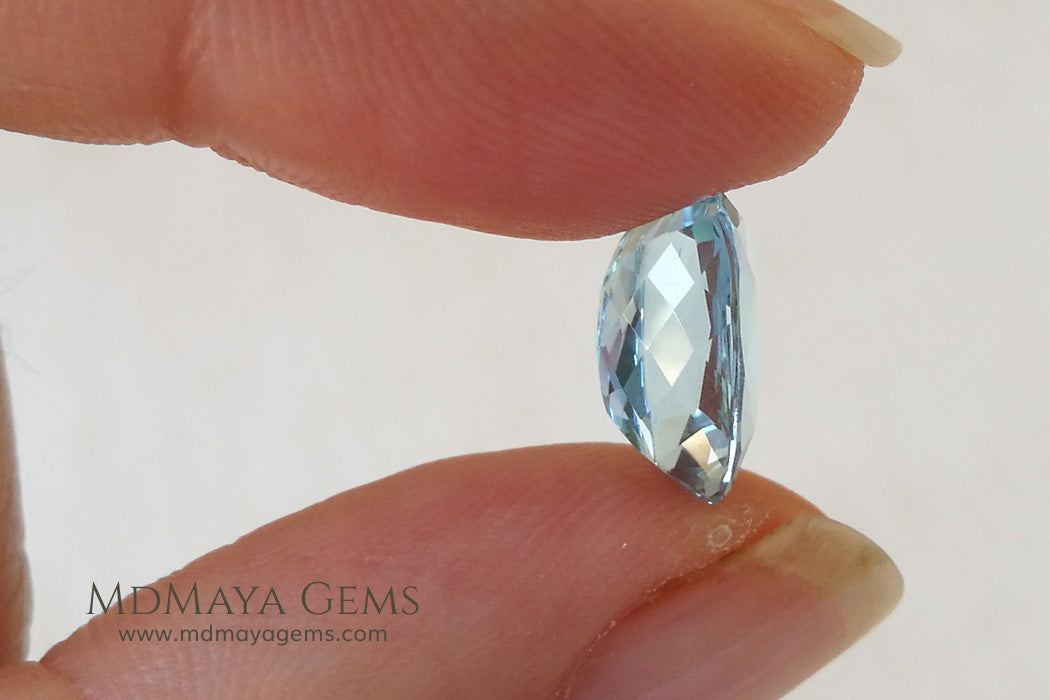 Greenish Blue Aquamarine Cushion cut 2.03 ct