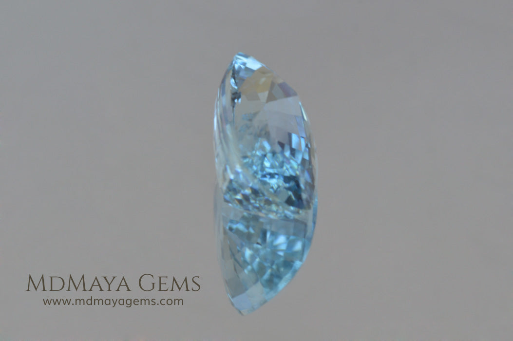 Greenish Blue Aquamarine Cushion cut 2.03 ct